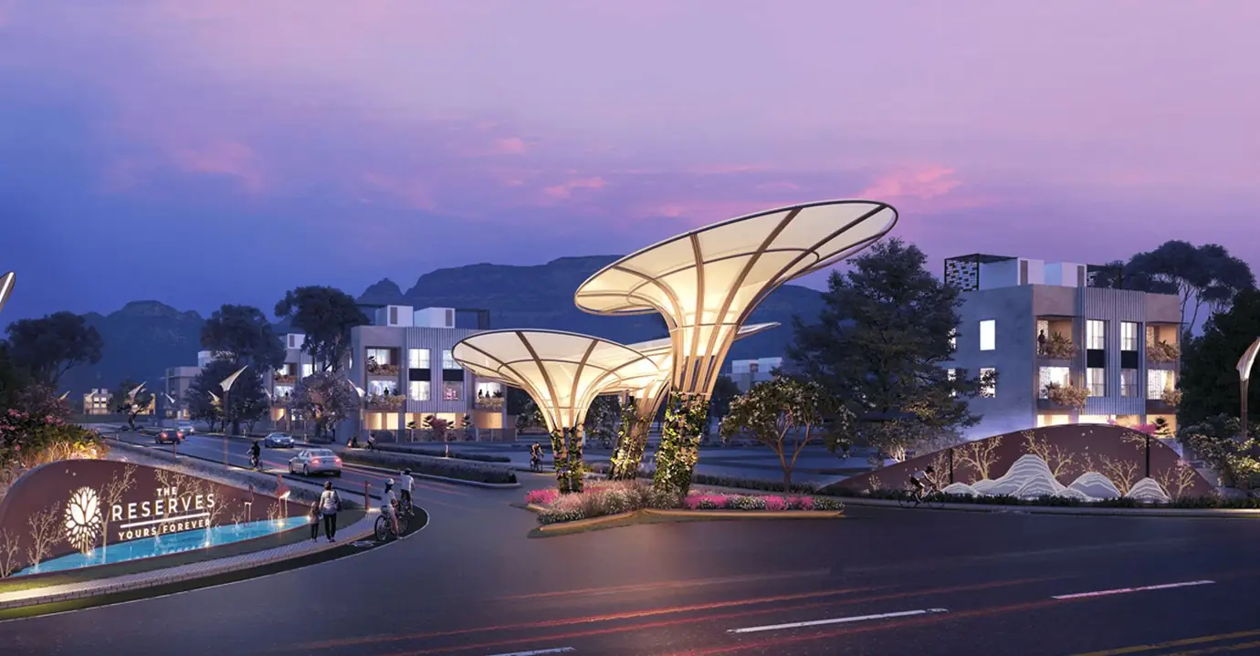 Sobha Hoskote landscaped garden and open green area